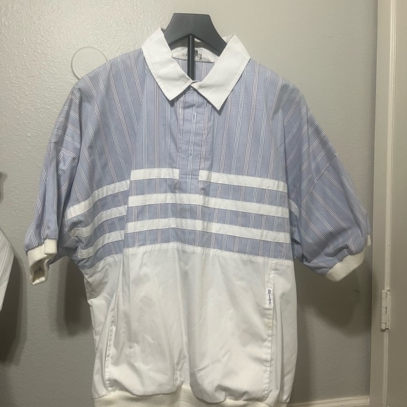 Vintage Dior Blue and White Striped Polo - Picture 1 of 5
